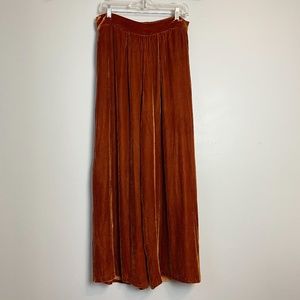 Martin McCrea Burnt Orange Velvet Wide Leg Pants